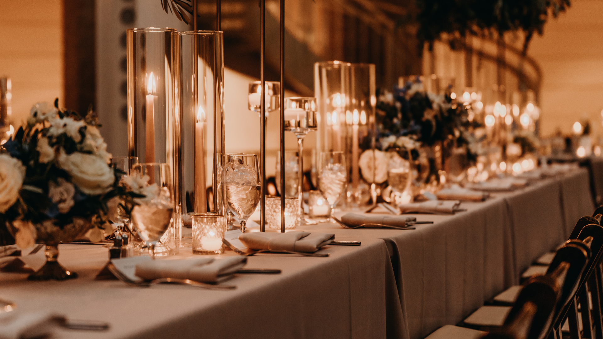 Elegant wedding setup
